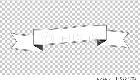 Simple white ribbon frame material - wave Simple white ribbon frame material - wave 140157783