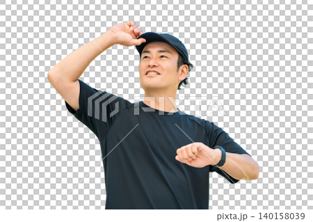 A middle-aged man in sportswear using a smartwatch to manage his health and health care A middle-aged man in sportswear using a smartwatch to manage his health and health care 140158039