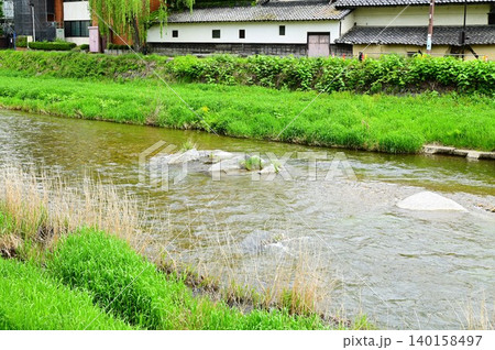 杜と水の都盛岡市 中津川（五月） 140158497