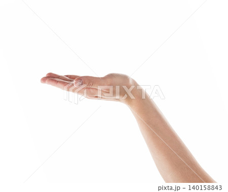Adult man right hand to hold something isolated on white Adult man right hand to hold something isolated on white 140158843