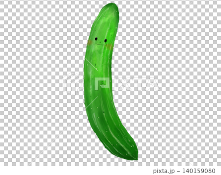 Cute cucumber illustration, watercolor style, hand-drawn. Cute cucumber illustration, watercolor style, hand-drawn. 140159080