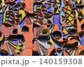 Colorful abstract textured wall art background 140159308