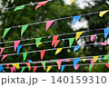 Colorful bunting flags outdoors 140159310