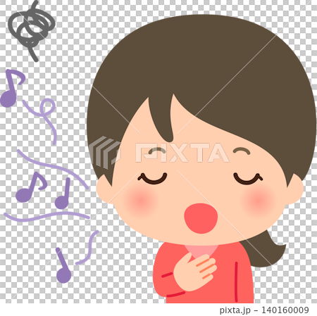 A young woman singing off-key 140160009