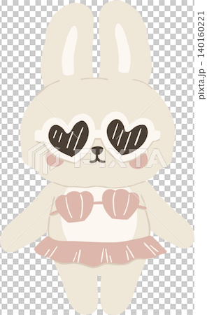 Summer bunny rabbit sassy standing pose summer vibe decoration clipart asset Summer bunny rabbit sassy standing pose summer vibe decoration clipart asset 140160221