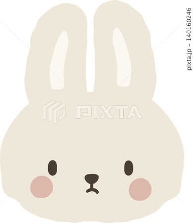 Bunny emoji frown face expression adorable for decoration design Bunny emoji frown face expression adorable for decoration design 140160246