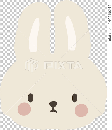 Bunny emoji frown face expression adorable for decoration design Bunny emoji frown face expression adorable for decoration design 140160246