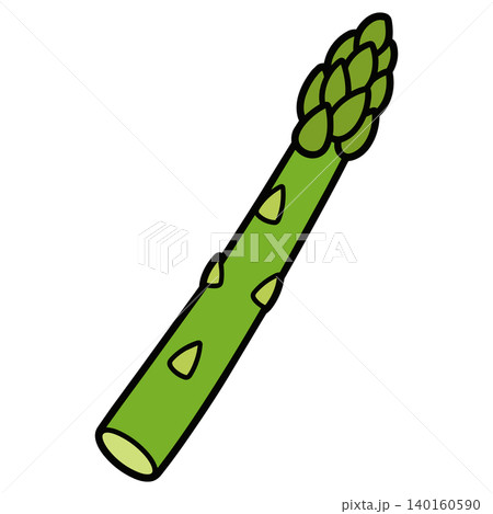 アスパラガス収穫と農業イメージに活用できる野菜アイコン 140160590