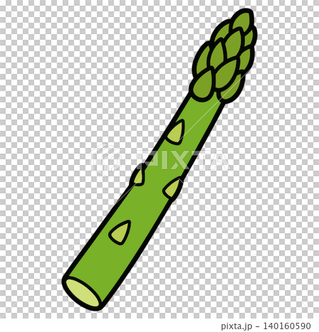 アスパラガス収穫と農業イメージに活用できる野菜アイコン 140160590