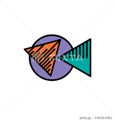 geometric design simple abstract colorful art 140161062