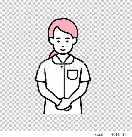 Nurse woman bowing Nurse woman bowing 140161352