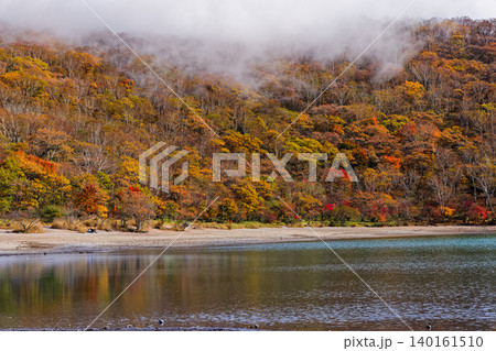 紅葉の赤城山・小沼の風景 紅葉の赤城山・小沼の風景 140161510