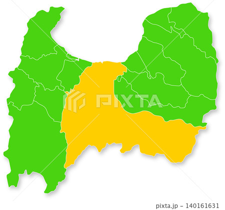 富山県と富山市の地図 富山県と富山市の地図 140161631