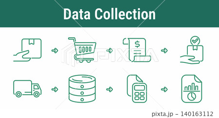 Scope Three Data Collection Workflow Icons 140163112