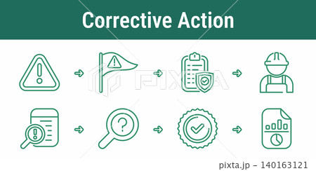 Supplier ESG Corrective Action Workflow Icons 140163121