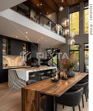 dining room with a large dining room 140163501