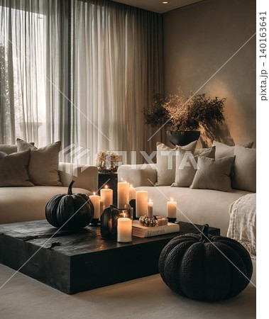 living room with sofa and lamp living room with sofa and lamp 140163641