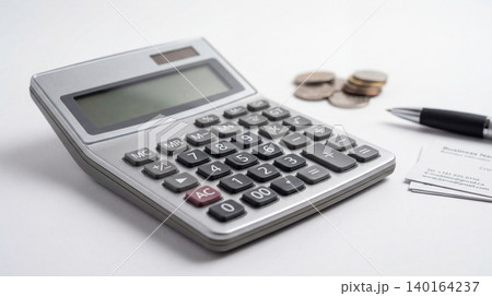 Financial calculator with coins and receipt on desk calculator accounting business calculation investment spending currency financial management corporate expenditure counting keyboard Financial calculator with coins and receipt on desk calculator accounting business calculation investment spending currency financial management corporate expenditure counting keyboard 140164237