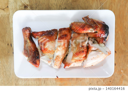 grilled chicken ,roasted chicken or chicken drumstick 140164416