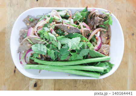 pork liver salad ,spicy pork liver salad or pork salad or spicy salad pork liver salad ,spicy pork liver salad or pork salad or spicy salad 140164441