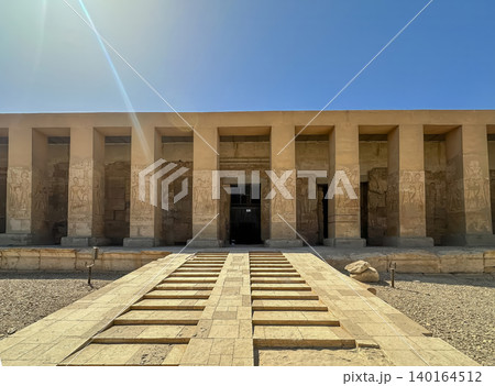 Beautiful interiors and ancient hieroglyphs in the Temple of Seti I in Abydos, Egypt. Beautiful interiors and ancient hieroglyphs in the Temple of Seti I in Abydos, Egypt. 140164512