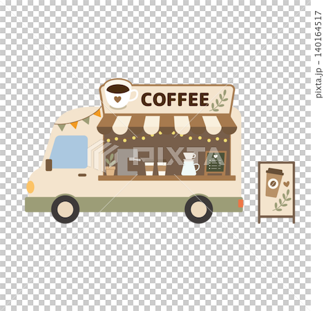 おしゃれなコーヒーフードトラック おしゃれなコーヒーフードトラック 140164517