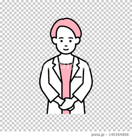 A female doctor bowing A female doctor bowing 140164808