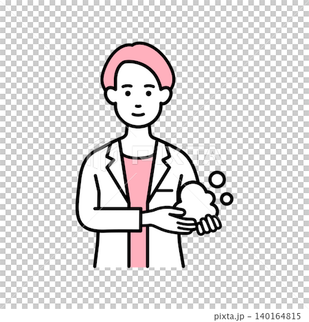 Female doctor washing her hands Female doctor washing her hands 140164815