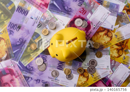 A piggy bank as a concept for storing, accumulating, and saving financial resources. A piggy bank 140165756