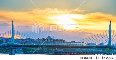 Istanbul city sunset panorama Istanbul city sunset panorama 140165905