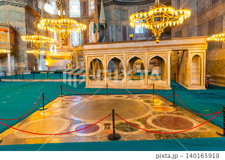 Interior of Hagia Sophia in Istanbul, no people Interior of Hagia Sophia in Istanbul, no people 140165918
