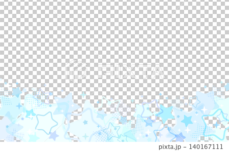 Light blue pastel pop star transparent frame 2_horizontal Light blue pastel pop star transparent frame 2_horizontal 140167111