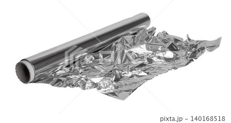 Aluminium Foil Roll, Aluminum Paper Isolated, Silver Cooking Foil, Light Metal Sheet Aluminium Foil Roll, Aluminum Paper Isolated, Silver Cooking Foil, Light Metal Sheet 140168518