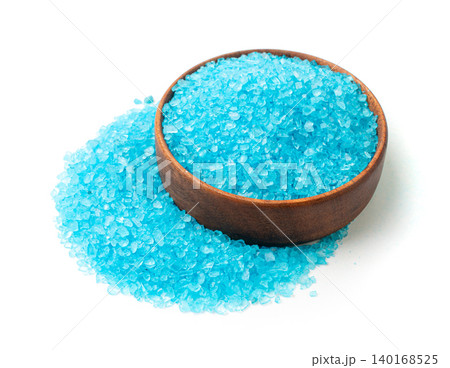 Blue crystals pile isolated 140168525