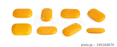Yellow Soap Bar Isolated, Body Care Cosmetic 140168670