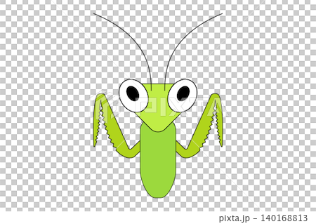 前脚を振り上げたカマキリのイラスト 140168813