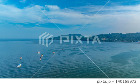 Aerial View of Patong Beach with Coastal Cleaning Activity Aerial View of Patong Beach with Coastal Cleaning Activity 140168972