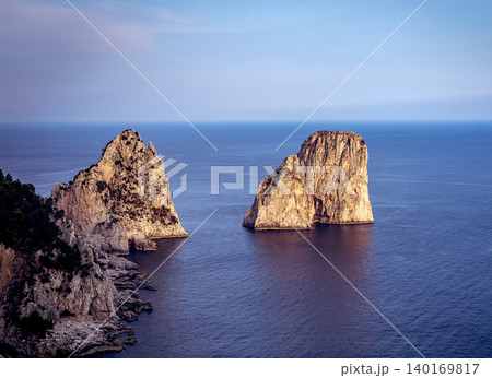 Faraglioni islands in Capri, italy Faraglioni islands in Capri, italy 140169817