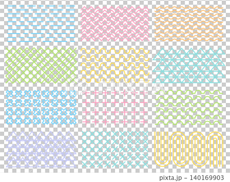 Colorful geometric line background parts set Colorful geometric line background parts set 140169903