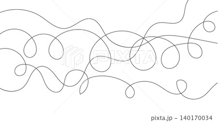 Chaotic line abstract pattern, wavy doodle thread vector background Chaotic line abstract pattern, wavy doodle thread vector background 140170034
