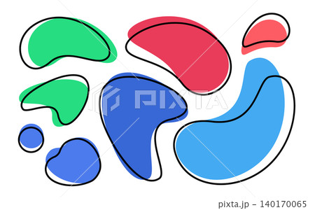 Round organic blob shapes, abstract irregular vector forms Round organic blob shapes, abstract irregular vector forms 140170065