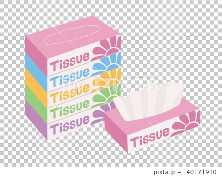 Illustration of tissue paper (5-pack box) Illustration of tissue paper (5-pack box) 140171910