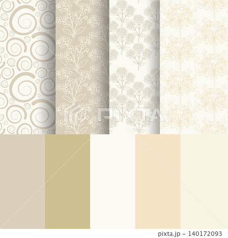 Beige Floral and Geometric Digital Paper Set Beige Floral and Geometric Digital Paper Set 140172093