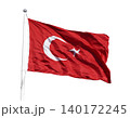 Turkish flag on white background 140172245