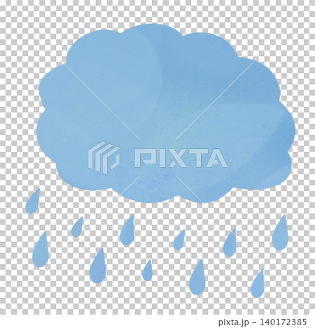 Watercolor-style illustration of rain clouds and raindrops Watercolor-style illustration of rain clouds and raindrops 140172385