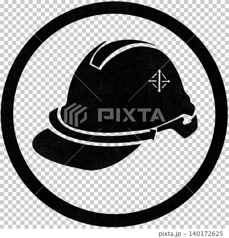 safety helmet icon in circle safety helmet icon in circle 140172625