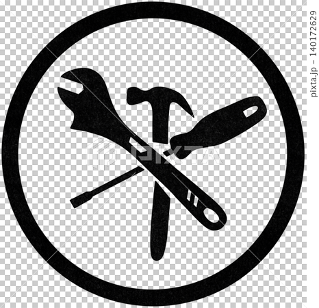 hand tools icon in circle hand tools icon in circle 140172629