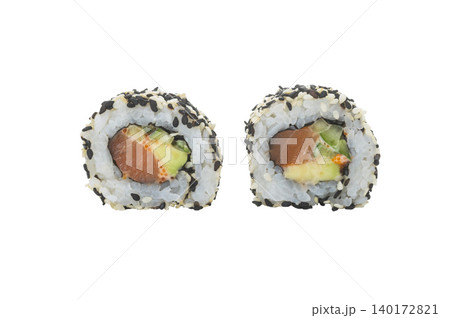 Exquisite sushi rolls showcasing fresh ingredients Exquisite sushi rolls showcasing fresh ingredients 140172821