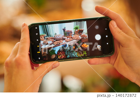 Capturing a vibrant market full of fresh goods Capturing a vibrant market full of fresh goods 140172872