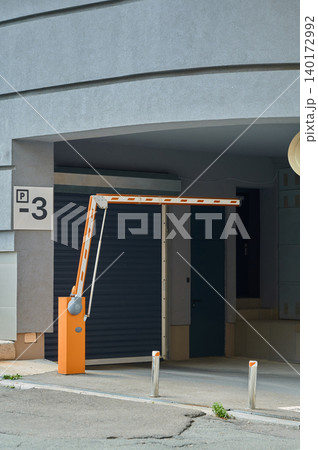 Parking entrance with unique arm mechanism opens Parking entrance with unique arm mechanism opens 140172992